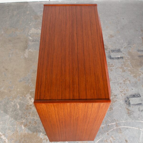 Mid Century Danish Modern Highboy Dresser Solid Teak 6 Drawer Ejsing Mobler Key - Image 6