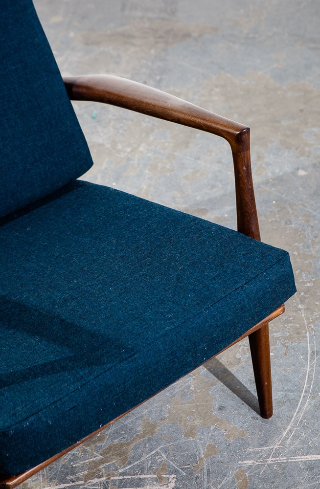 Mid Century Danish Modern Lounge Chair Ib Kofod Larsen Refinished Arm Selig Mcm - Image 8