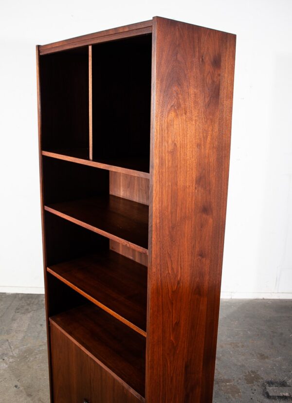 Mid Century Modern Bookshelf Book Shelf Shelving Storage Cabinet Walnut Mcm Wood - Image 10