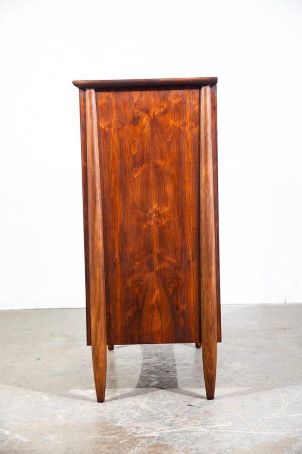 Mid Century Modern Dresser Highboy Walnut 5 Drawer Restored Danish Vintage Chest - Image 3