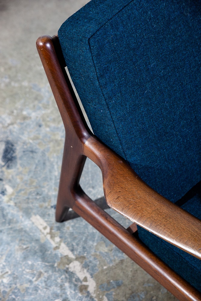 Mid Century Danish Modern Lounge Chair Ib Kofod Larsen Refinished Arm Selig Mcm - Image 9