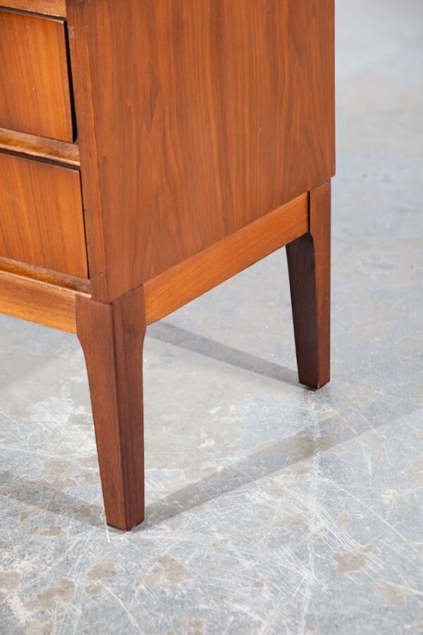 Mid Century Modern Nightstand End Side Table Two Drawers Dixie Shelf Vintage Mcm - Image 7