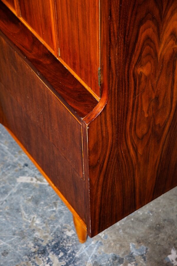 Mid Century Modern Dresser Highboy 5 Drawer Walnut Broyhill Drexel High Danish - Image 8