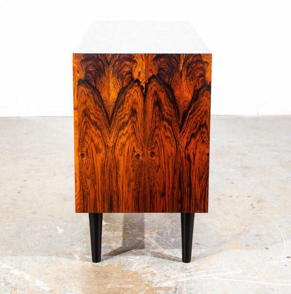 Mid Century Danish Modern Credenza Media Cabinet Rosewood Doors Denmark Comnpact - Image 3