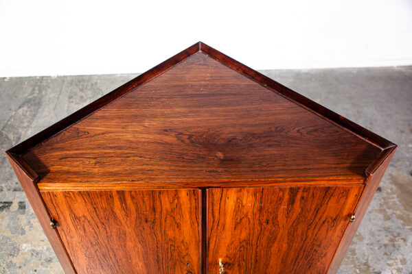 Mid Century Danish Modern Corner Cabinet Unit Brazilian Rosewood Bar Mcm Denmark - Image 6