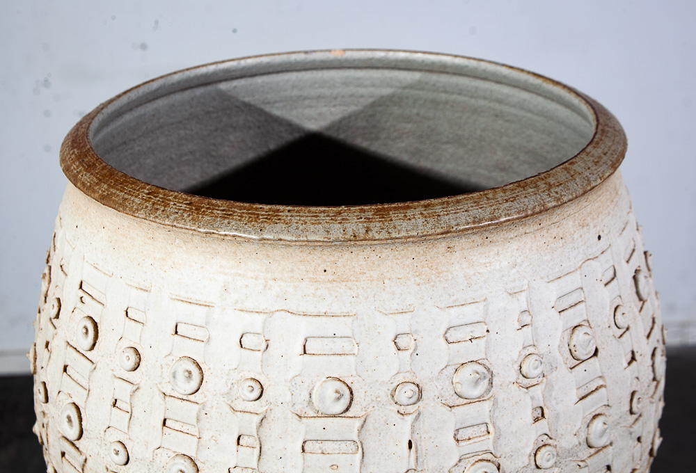 Mid Century Modern Planter Pot Bob Kinzie Architectural Pottery White Studio Mcm - Image 5