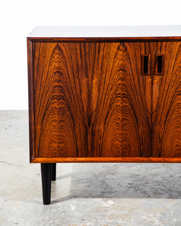 Mid Century Danish Modern Credenza Media Cabinet Rosewood Doors Denmark Comnpact - Image 8
