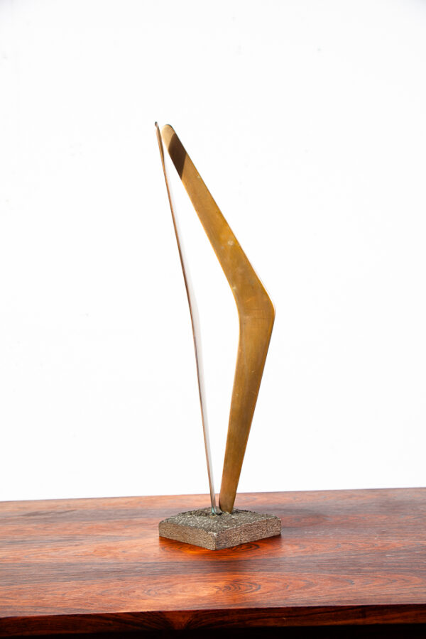 Mid Century Modern Sculpture Signed Dated Bronze Brass Metal Modernist Abstract - Image 6