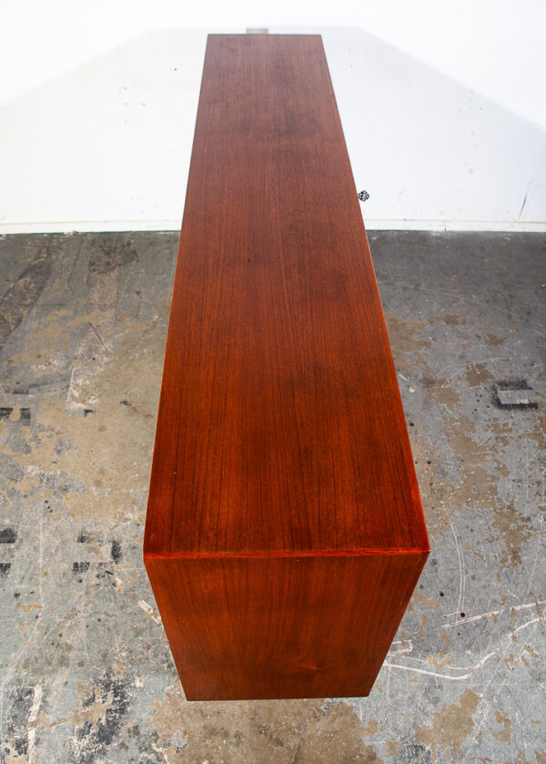 Mid Century Danish Modern Credenza Highboard Teak Wood Drawers Denmark Large - Image 5