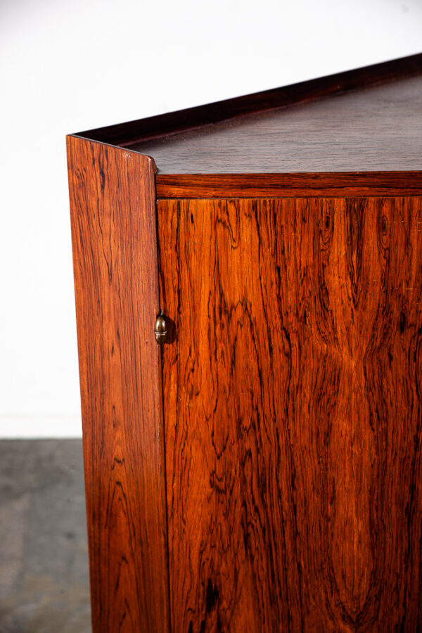 Mid Century Danish Modern Corner Cabinet Unit Brazilian Rosewood Bar Mcm Denmark - Image 10