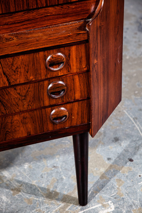 Mid Century Danish Modern Corner Cabinet Unit Brazilian Rosewood Bar Mcm Denmark - Image 9