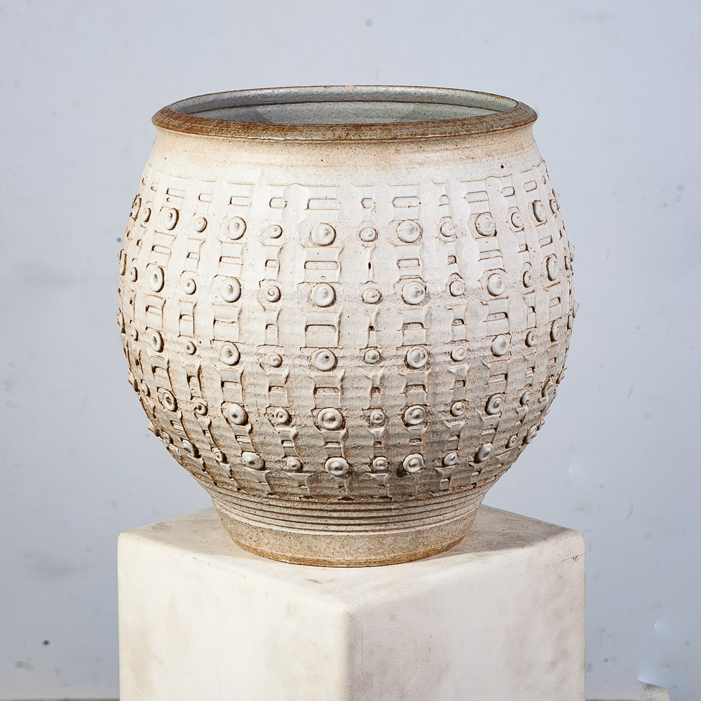 Mid Century Modern Planter Pot Bob Kinzie Architectural Pottery White Studio Mcm