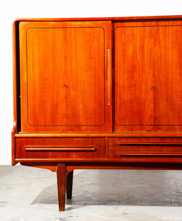 Mid Century Danish Modern Credenza Highboard Bar Sideboard Denmark Mcm Drawers - Image 10