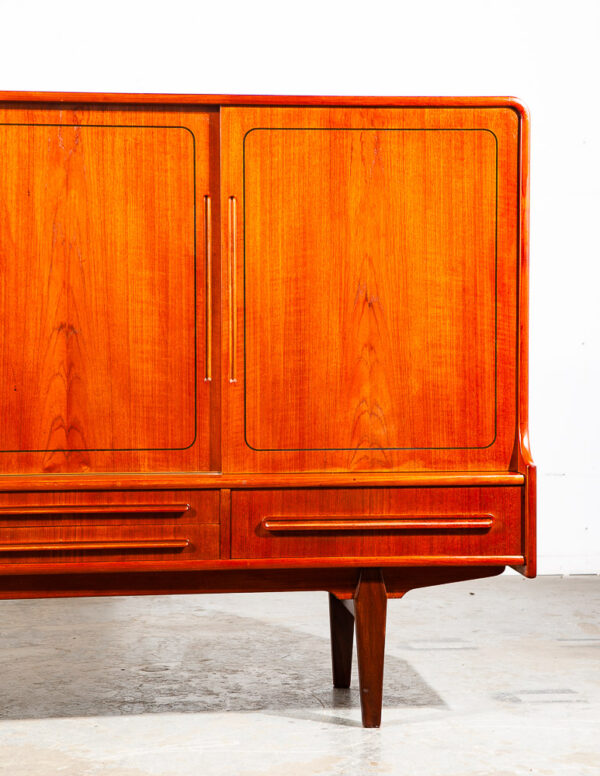 Mid Century Danish Modern Credenza Highboard Bar Sideboard Denmark Mcm Drawers - Image 9