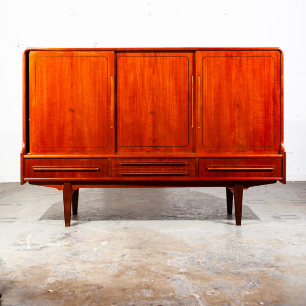 Mid Century Danish Modern Credenza Highboard Bar Sideboard Denmark Mcm Drawers