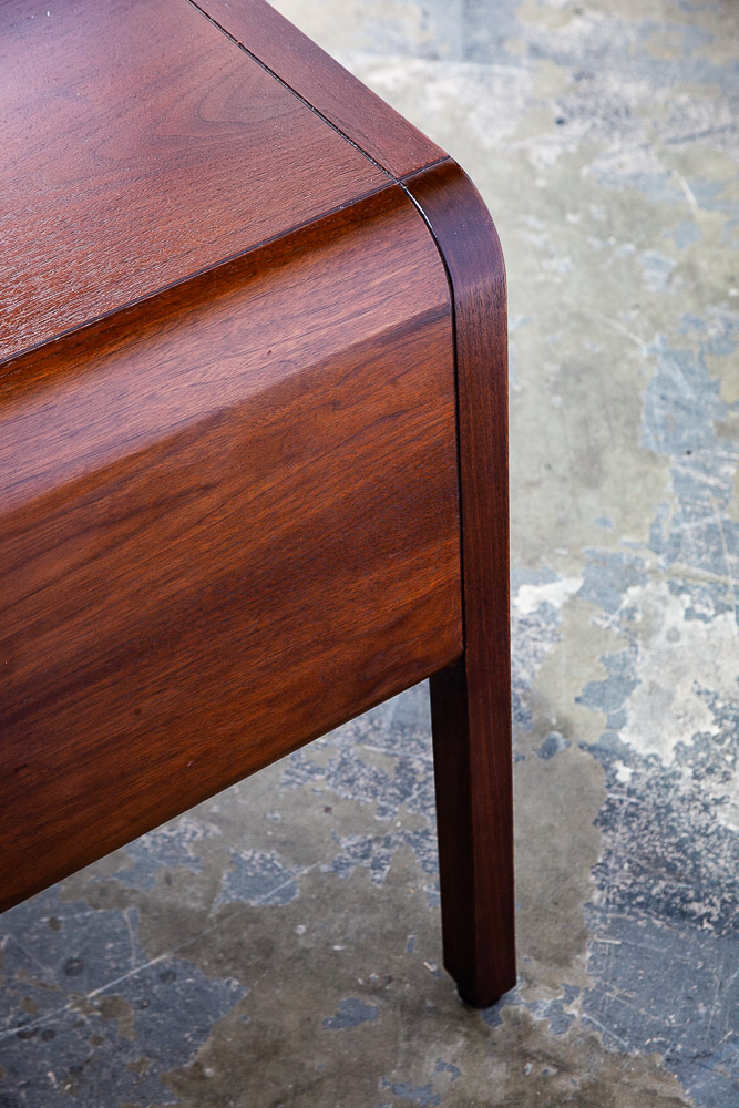 Mid Century Modern Desk Office Executive Solid Walnut Stow Davis Drawers File Large Cabinet American Design - Image 7