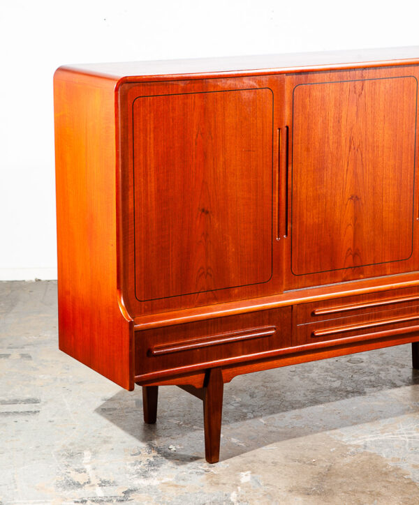 Mid Century Danish Modern Credenza Highboard Bar Sideboard Denmark Mcm Drawers - Image 6