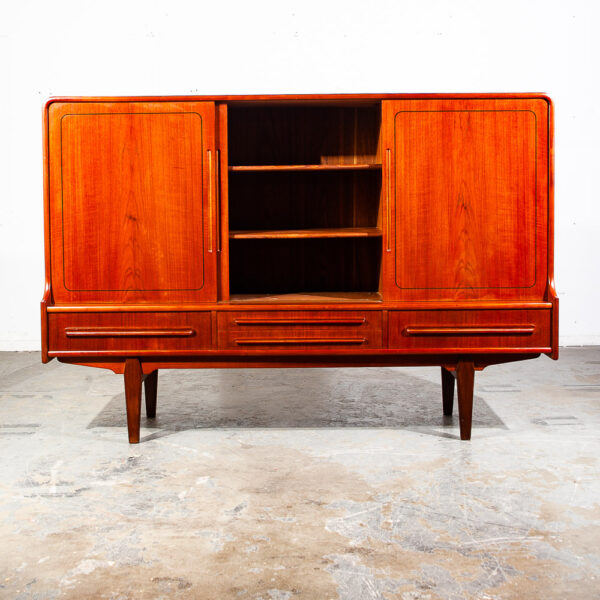 Mid Century Danish Modern Credenza Highboard Bar Sideboard Denmark Mcm Drawers - Image 2