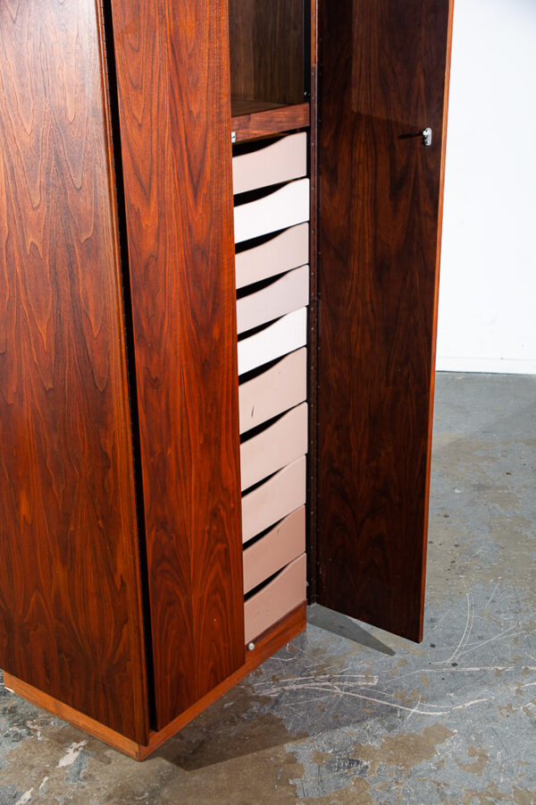 Mid Century Modern Dresser Gentleman's Chest Highboy Dillingham Esprit Walnut - Image 10