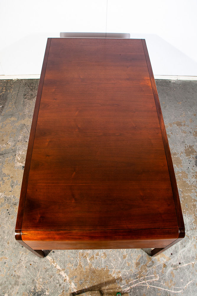 Mid Century Modern Desk Office Executive Solid Walnut Stow Davis Drawers File Large Cabinet American Design - Image 4