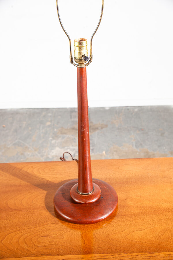 Mid Century Danish Modern Table Lamp Solid Teak Vintage Lighting Light Denmark - Image 5