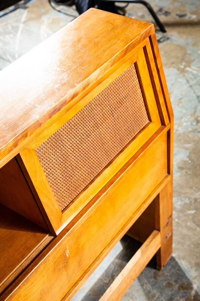 Mid Century Modern Headboard Full Bed Frame Birch Conant Ball Blonde Storage Mcm - Image 6