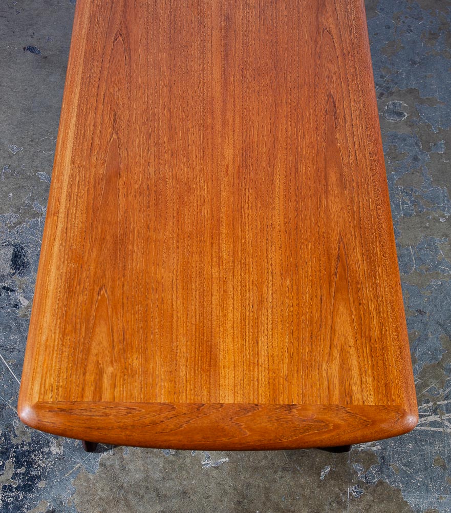 Mid Century Danish Modern Coffee Table Svend Aage Madsen Shelf Solid Teak 71 in - Image 6