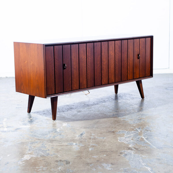 Mid Century Modern Stereo Console Record Player Zenith Serviced Hifi Radio Wood - Image 2