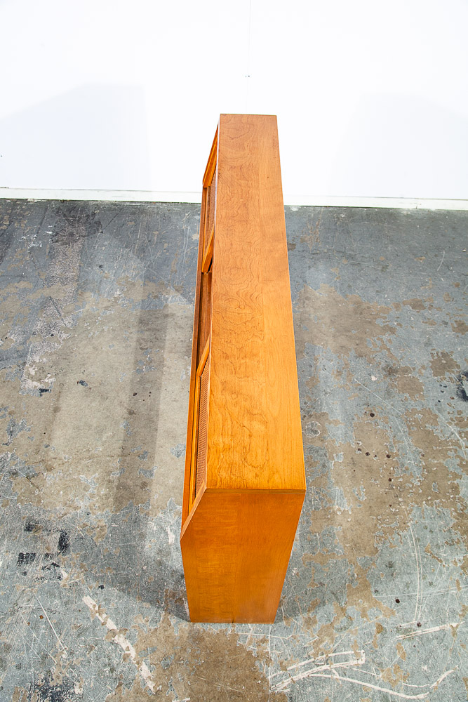 Mid Century Modern Headboard Full Bed Frame Birch Conant Ball Blonde Storage Mcm - Image 4