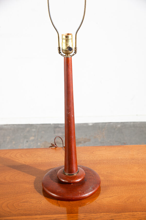 Mid Century Danish Modern Table Lamp Solid Teak Vintage Lighting Light Denmark - Image 2