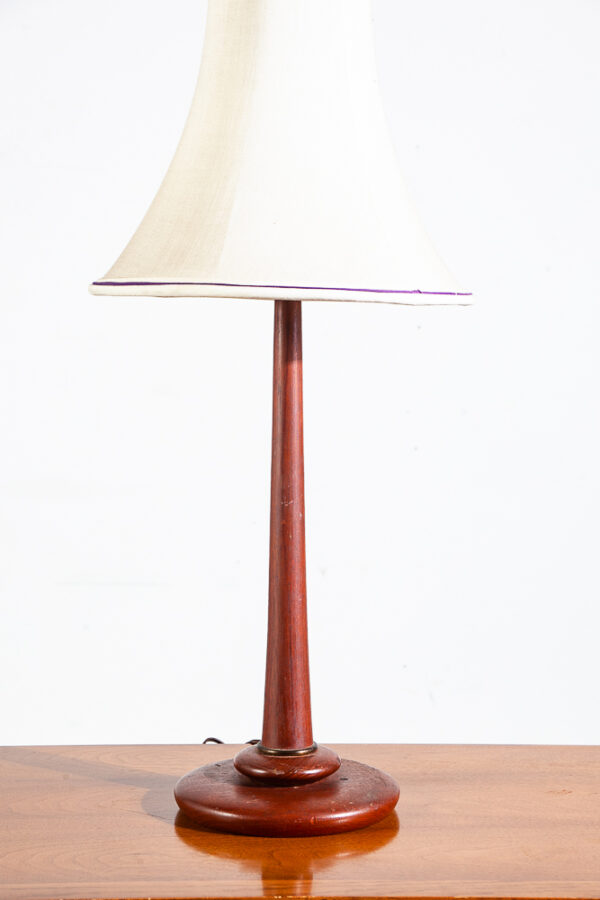 Mid Century Danish Modern Table Lamp Solid Teak Vintage Lighting Light Denmark - Image 3