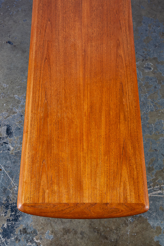 Mid Century Danish Modern Coffee Table Svend Aage Madsen Shelf Solid Teak 71 in - Image 10