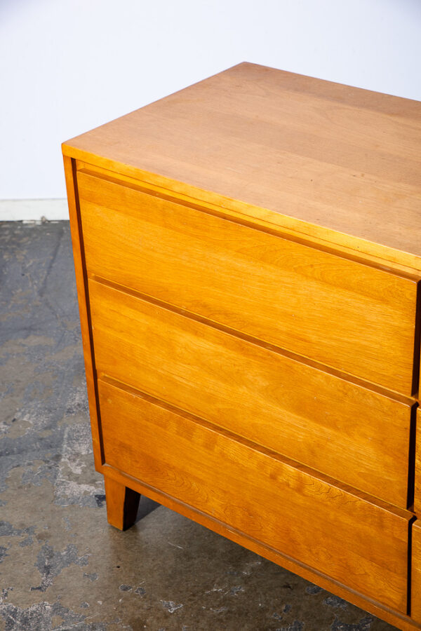 Mid Century Modern Dresser 6 Drawer Conant Ball Leslie Diamond Blonde Vintage - Image 9