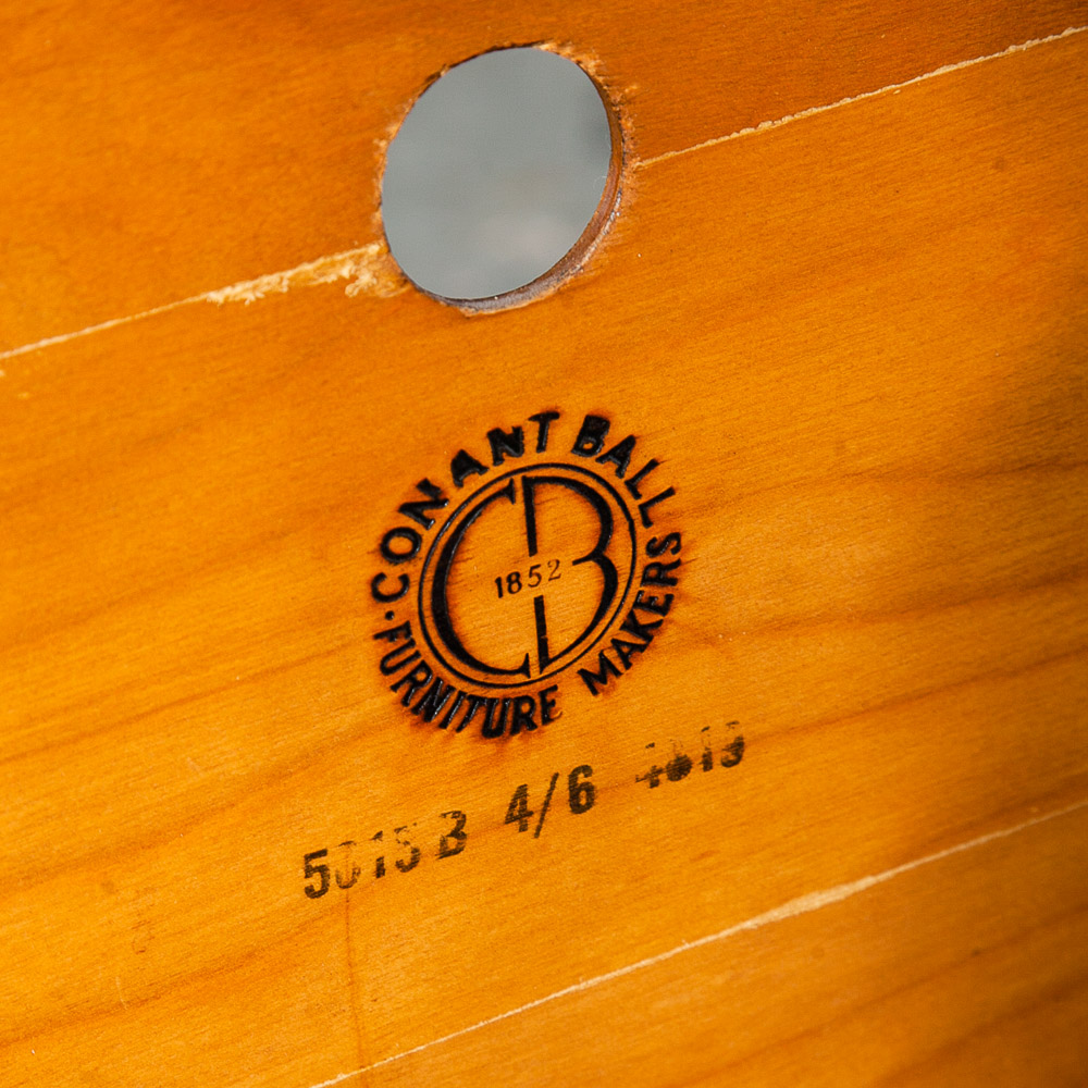 Mid Century Modern Headboard Full Bed Frame Birch Conant Ball Blonde Storage Mcm - Image 7