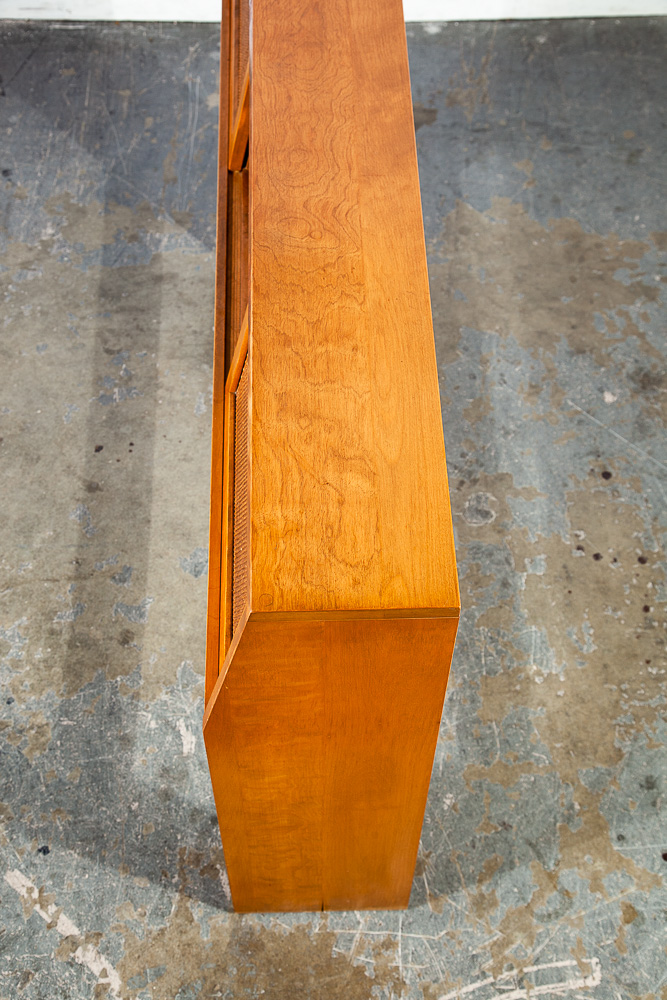 Mid Century Modern Headboard Full Bed Frame Birch Conant Ball Blonde Storage Mcm - Image 5