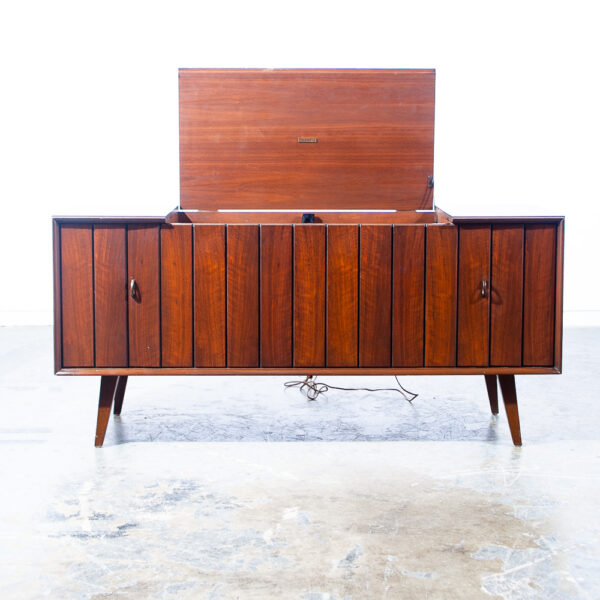 Mid Century Modern Stereo Console Record Player Zenith Serviced Hifi Radio Wood - Image 3