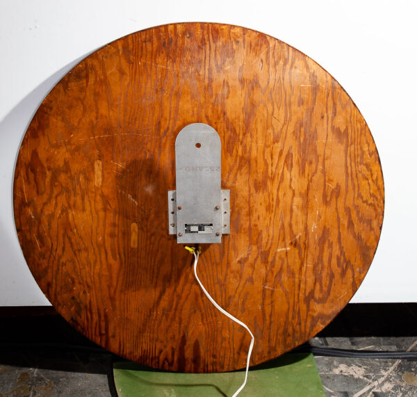 Mid Century Modern Wall Clock American Clock Company Large 40" Brass Walnut Mcm - Image 5