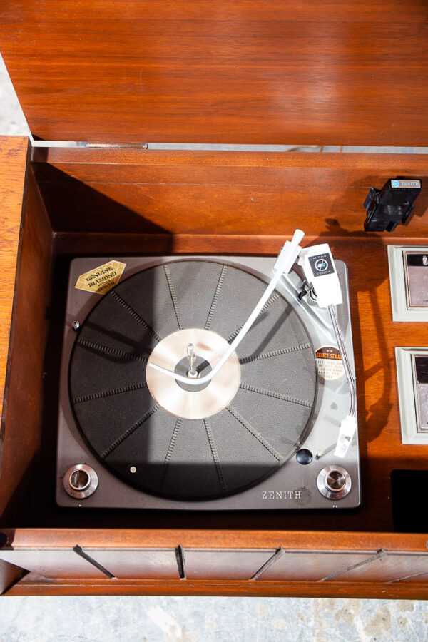 Mid Century Modern Stereo Console Record Player Zenith Serviced Hifi Radio Wood - Image 8