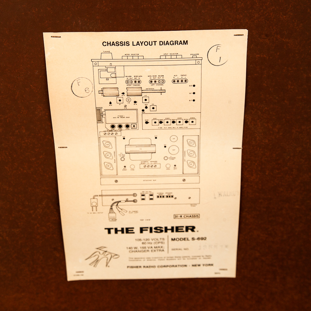 Mid Century Modern Stereo Console Credenza Fisher Statesman Radio Record Player - Image 8
