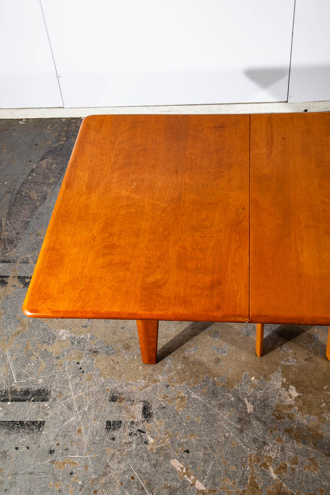 Mid Century Modern Dining Table M166 Solid Maple Drop Leaf Heywood Wakefield Mcm - Image 7