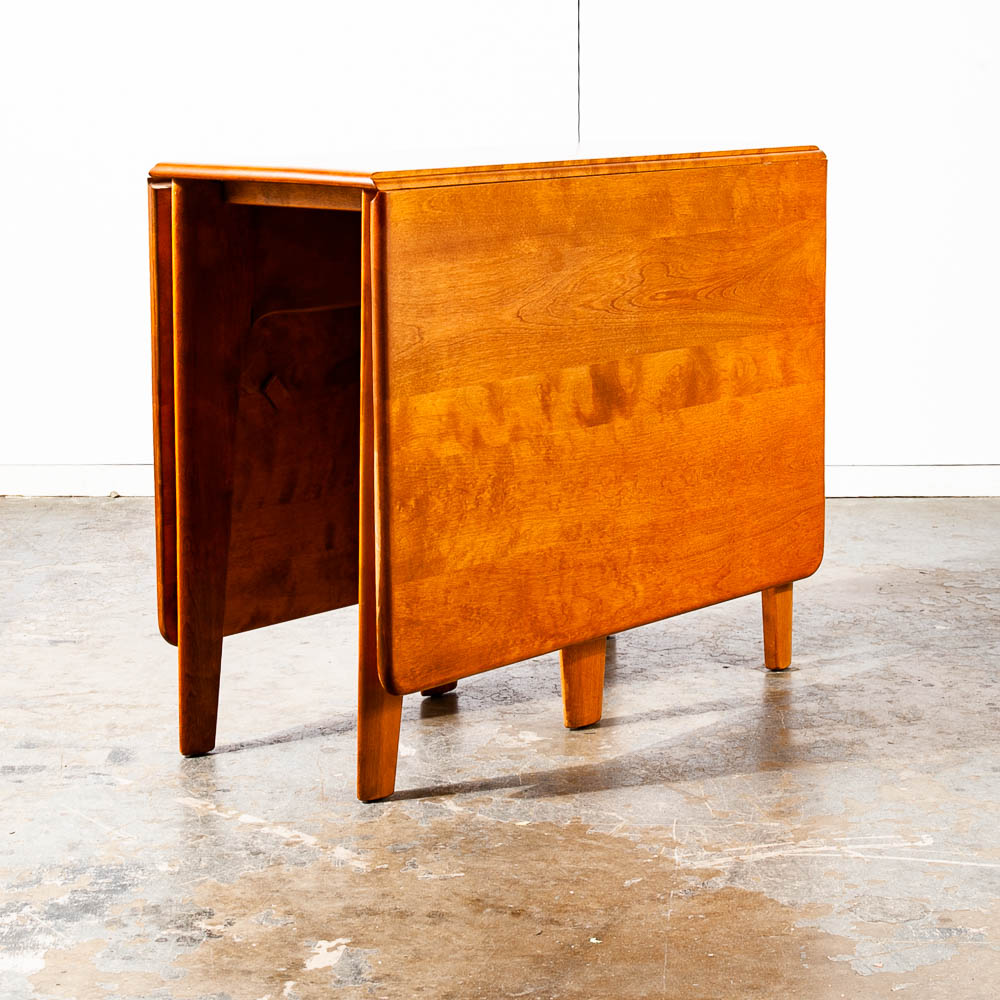 Mid Century Modern Dining Table M166 Solid Maple Drop Leaf Heywood Wakefield Mcm - Image 6