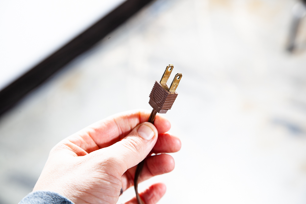 Mid Century Modern Table Lamp Enamel Orange Light Vintage Atomic Architectural - Image 11