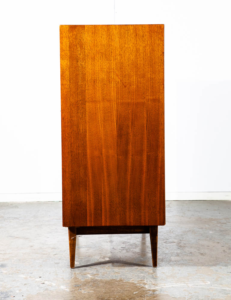Mid Century Modern Dresser Highboy 5 Drawer Bassett Walnut Broyhill High Danish - Image 4