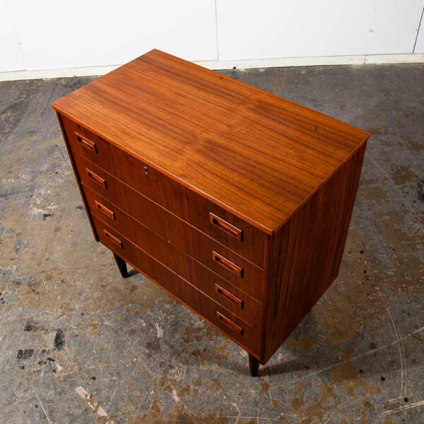 Mid Century Danish Modern Chest Drawers Dresser 4 drawer Teak Wood Denmark Mcm - Image 8