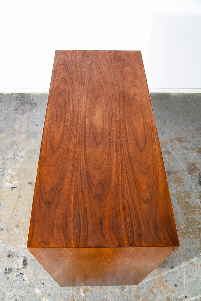 Mid Century Modern Dresser Highboy 5 Drawer Bassett Walnut Broyhill High Danish - Image 5