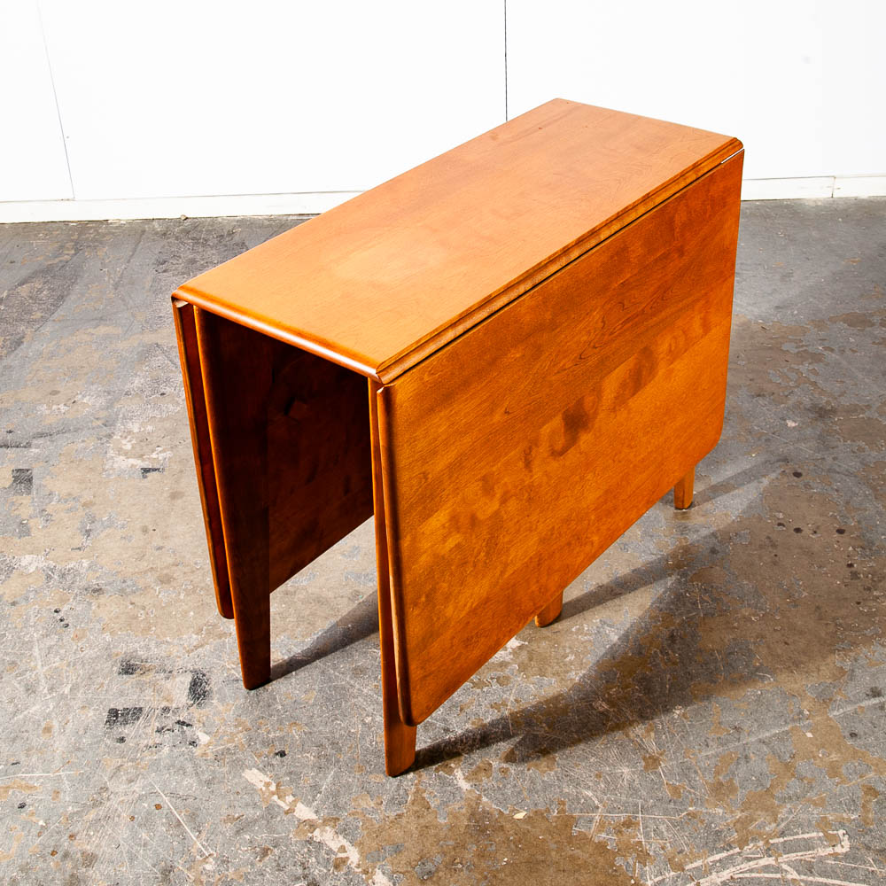 Mid Century Modern Dining Table M166 Solid Maple Drop Leaf Heywood Wakefield Mcm - Image 11