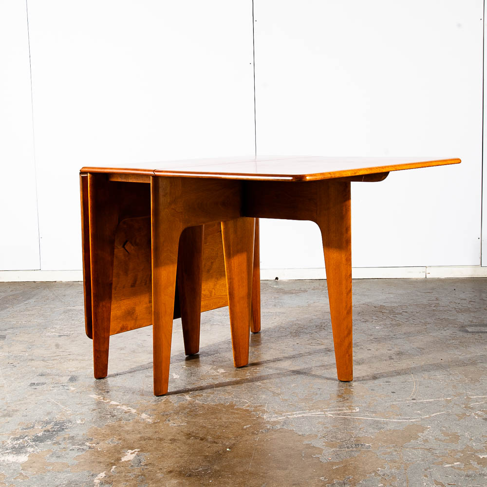 Mid Century Modern Dining Table M166 Solid Maple Drop Leaf Heywood Wakefield Mcm - Image 3