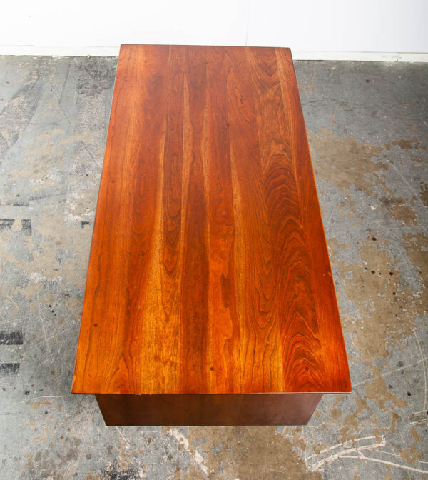 Mid Century Modern Desk Willett Solid Cherry Office 4 Drawers Vintage Danish Mcm - Image 4