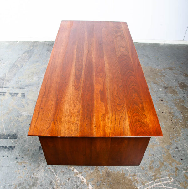 Mid Century Modern Desk Willett Solid Cherry Office 4 Drawers Vintage Danish Mcm - Image 10