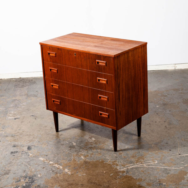 Mid Century Danish Modern Chest Drawers Dresser 4 drawer Teak Wood Denmark Mcm - Image 7